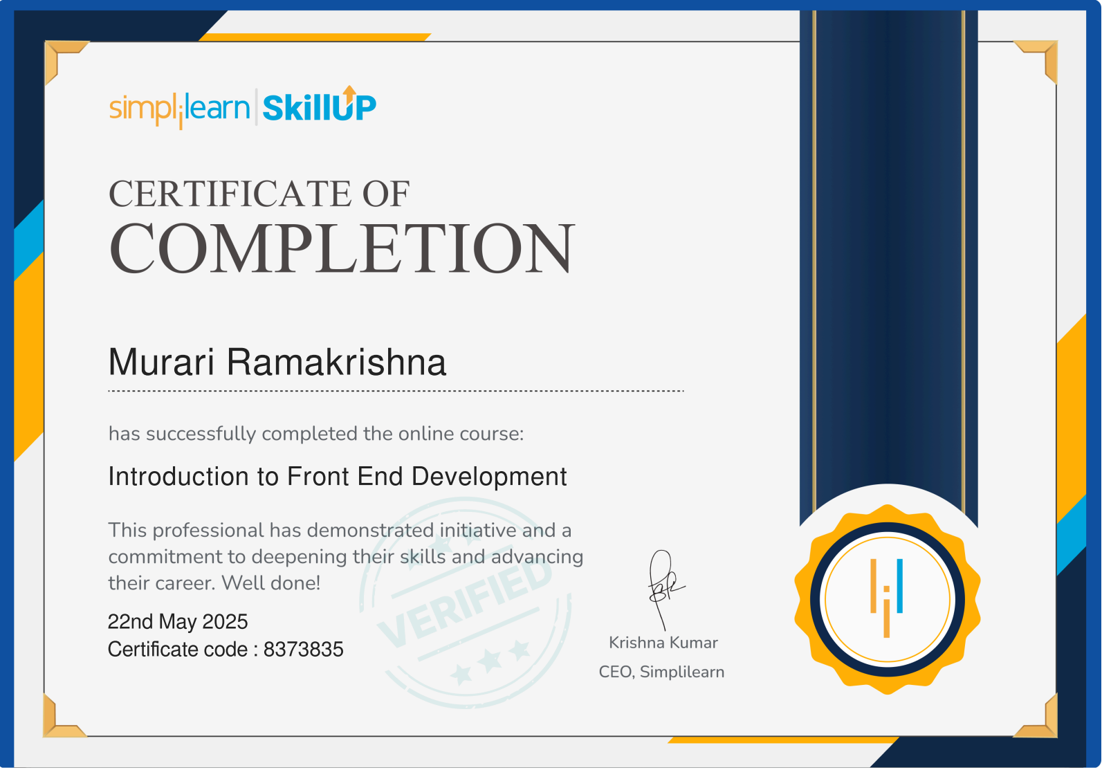 Angular Certificate Icon